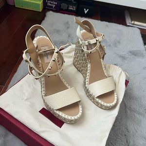 Beautiful white Valentino wedge, box and dust bags are included